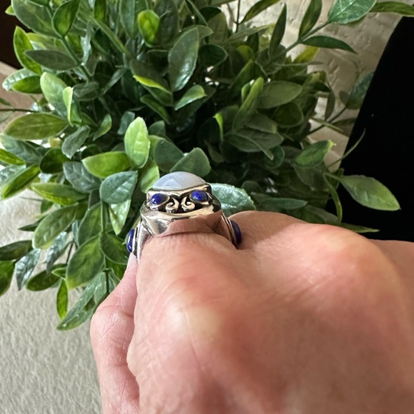 Jay King Lapis and Blue Lace Ring Size 8 - Picture 4 of 8